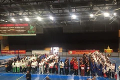 Các vận động viên tại lễ khai mạc. (Nguồn : Đại sứ quán Việt Nam tại Pháp) 