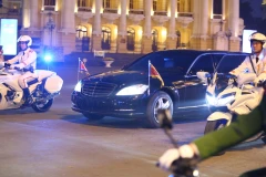 Hình ảnh đoàn xe đưa Chủ tịch Kim Jong-un gặp Tổng thống Donald Trump