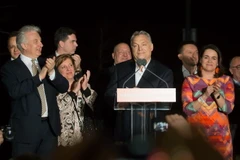 Các lãnh đạo châu Âu đã gửi lời chúc mừng Thủ tướng Hungary Viktor Orban (giữa) vừa giành chiến thắng trong cuộc bầu cử ở nước này. (Nguồn: THX/TTXVN)