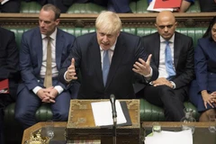 Tân Thủ tướng Anh Boris Johnson phát biểu tại cuộc họp Hạ viện ở thủ đô London ngày 25/7/2019. (Nguồn: THX/TTXVN) 
