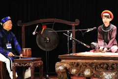 Ca nương Hải Lý biểu diễn 'Hát nói.' (Ảnh: Minh Đức/TTXVN)