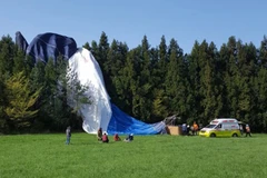 Hiện trường vụ tai nạn. (Nguồn: Yonhap)