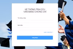Giao diện hệ thông tra cứu văn bằng, chứng chỉ. (Ảnh chụp màn hình)