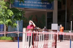 Thí sinh dự thi tốt nghiệp trung học phổ thông. (Ảnh: Minh Sơn/Vietnam+)