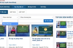 Giao diện điện tử kho học liệu số về dạy lớp 1 của Sở Giáo dục và Đào tạo Hà Nội. (Ảnh chụp màn hình)