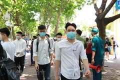 Thí sinh dự thi tốt nghiệp trung học phổ thông năm 2021. (Ảnh: Minh Hiếu/Vietnam+)