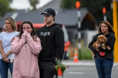 Tưởng niệm các nạn nhân vụ xả súng ở Christchurch, New Zealand. (Nguồn: THX/TTXVN)