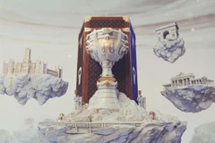 Mẫu cúp vô địch chung kết Liên minh Huyền thoại do Louis Vuitton thiết kế. (Nguồn: Riot Games)