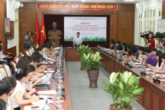 Ông Nguyễn Thái Bình, Chánh Văn phòng Bộ Văn hóa, Thể thao và Du lịch cung cấp thông tin tới các cơ quan thông tấn, báo chí. (Ảnh: Thanh Tùng/TTXVN)