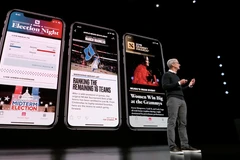 CEO Apple Tim Cook giới thiệu về Apple News+. (Nguồn: Cnet)