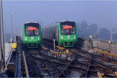 Tuyến đường sắt Cát Linh-Hà Đông dự kiến khai thác 13 đoàn tàu. (Ảnh: Huy Hùng/TTXVN)