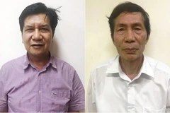 Bị can Trần Ngọc Hà, nguyên Chủ tịch Hội đồng quản trị, nguyên Tổng Giám đốc VEAM (trái) và bị can Lâm Chí Quang, nguyên Tổng Giám đốc VEAM. (Nguồn: TTXVN phát)