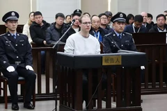 Robert Lloyd Schellenberg trong phiên tòa xét xử ở Trung Quốc. (Nguồn: AFP)