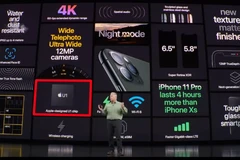 Các tính năng trên iPhone 11 được giới thiệu tại sự kiện ra mắt. (Nguồn: Cnet)