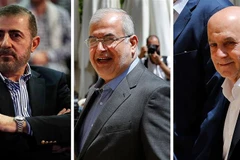 Từ trái qua: Ba quan chức, nghị sỹ Hezbollah bị Mỹ trừng phạt gồm Wafiq Safa, Muhammad Hasan Ra''d và Amin Sherri. (Nguồn: AP)