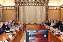 Quang cảnh buổi tiếp. (Ảnh: Xuân Khu/TTXVN)