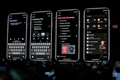 Chế độ màn hình tối (dark mode) trên iOS 13. (Nguồn: Engadget)