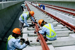 Công trường dự án Metro số 1 Bến Thành-Suối Tiên. (Nguồn: TTXVN)