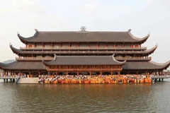 Các đại biểu dự Đại lễ Phật đản Liên hợp quốc lần thứ 16 - Vesak 2019 chụp ảnh chung. (Nguồn: TTXVN)