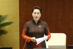 Chủ tịch Quốc hội phát biểu điều khiển phiên chất vấn và trả lời chất vấn. (Ảnh: Doãn Tấn/TTXVN)