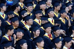 Sinh viên Trung Quốc trong lễ tốt nghiệp. (Nguồn: AFP)