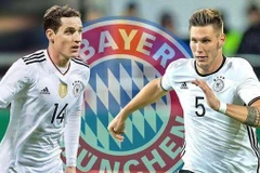 Hai cầu thủ đội tuyển quốc gia Đức Sebastian Rudy (trái) và Niklas Süle sẽ chuyển từ Hoffenheim về Bayern từ mùa bóng tới 2017-2018. (Nguồn: Foto DeFodi.de)