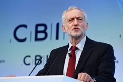 Chủ tịch Công đảng Jeremy Corbyn phát biểu tại một hội nghị ở London, Anh. (Nguồn: AFP/TTXVN)