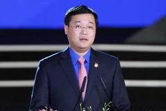 Bí thư thứ Nhất Trung ương Đoàn Lê Quốc Phong. (Ảnh: Phạm Kiên/TTXVN)