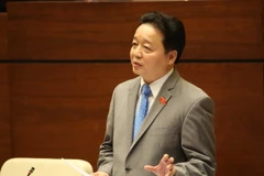 Bộ trưởng Bộ Tài nguyên và Môi trường Trần Hồng Hà. (Ảnh: Phương Hoa/TTXVN)