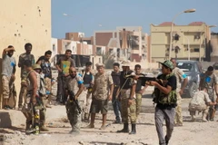 Lực lượng trung thành với Chính phủ Đoàn kết dân tộc Libya đóng quân tại thành phố Sirte. (Nguồn: AFP/TTXVN)