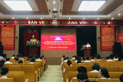 Hội nghị Sơ kết Hội nghị sơ kết 5 năm thực hiện Chỉ thị 05-CT/TW của Bộ Chính trị tại Kiểm toán Nhà nước. (Ảnh: Vietnam+)