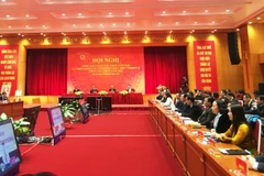 Hội nghị Tổng kết công tác thuế năm 2020 và Triển khai các giải pháp thực hiện nhiệm vụ công tác thuế năm 2021, ngày 5/1. (Ảnh: Vietnam+)