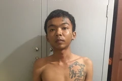 Đối tượng Võ Minh Tiên tại Cơ quan Công an. (Ảnh: TTXVN phát)