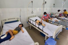 Bốn trẻ bị bỏng trong vụ cháy hiện đang được điều trị tại Bệnh viện Nhi đồng 2. (Nguồn: Báo Công an Nhân dân)