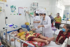 Các bệnh nhi đang được điều trị tại Khoa Nhi, Bệnh viện đa khoa tỉnh Bạc Liêu. (Ảnh: Chanh Đa/TTXVN)