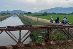 Vị trí các em bị nước cuốn trôi. (Nguồn: báo Bình Thuận)