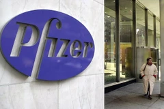 Trụ sở hãng dược Pfizer ở New York, Mỹ. (Ảnh: AFP/TTXVN)