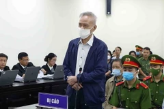 Bị cáo Lương Văn Hóa, cựu Chủ tịch Hội đồng quản trị, cựu Tổng Giám đốc Công ty Dược Cửu Long. (Ảnh: Phạm Kiên/TTXVN) 