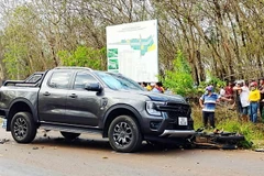 Hiện trường vụ tai nạn. (Ảnh: Đậu Tất Thành/TTXVN)