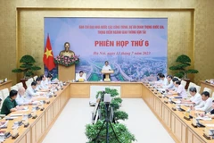 Thủ tướng Phạm Minh Chính, Trưởng Ban Chỉ đạo Nhà nước các công trình, dự án quan trọng quốc gia, trọng điểm ngành giao thông vận tải chủ trì Phiên họp thứ 6 của Ban Chỉ đạo.(Ảnh: Dương Giang/TTXVN)