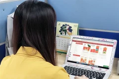 Mua hàng qua các kênh thương mại điện tử. (Ảnh: Thu Hương/TTXVN)