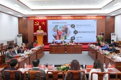 Hội Chữ thập đỏ Việt Nam tổ chức hội nghị tổng kết phong trào “Tết Nhân ái” Xuân Quý Mão 2023. (Ảnh: Thanh Tùng/TTXVN)