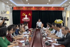 Công bố quyết định thanh tra đơn vị, doanh nghiệp chậm đóng bảo hiểm xã hội. (Ảnh: Mạnh Khánh/TTXVN)