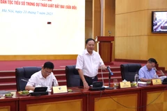 Thứ trưởng Lê Minh Ngân phát biểu khai mạc Hội thảo. (Nguồn: Báo Tài nguyên và Môi trường)