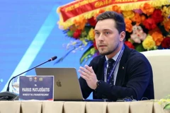 Ông Marius Matijošaitis, Nghị sỹ Lithuania phát biểu. (Ảnh: TTXVN)