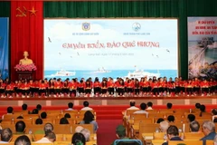 Quang cảnh Cuộc thi “Em yêu biển đảo quê hương.” (Ảnh: Văn Đạt/TTXVN)
