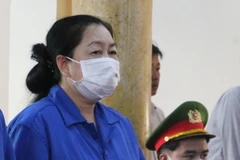 Bị cáo Nguyễn Thị Kim Hạnh tại phiên tòa sơ thẩm. (Ảnh: Công Mạo/TTXVN)