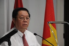 Trưởng Ban Tuyên giáo Trung ương Nguyễn Trọng Nghĩa phát biểu tại Hội thảo "Đóng góp của Chủ tịch Hồ Chí Minh và Tổng tư lệnh Fidel Castro đối với tình anh em Việt Nam-Cuba." (Ảnh: Mai Phương/TTXVN)