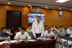 Tổng giám đốc EVN Trần Đình Nhân phát biểu tại cuộc họp. (Nguồn: EVN)