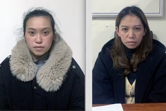 Hai đối tượng Huỳnh Thị Thanh Hằng (trái) và Vương Ngọc Thảo Vy. (Ảnh do công an cung cấp)